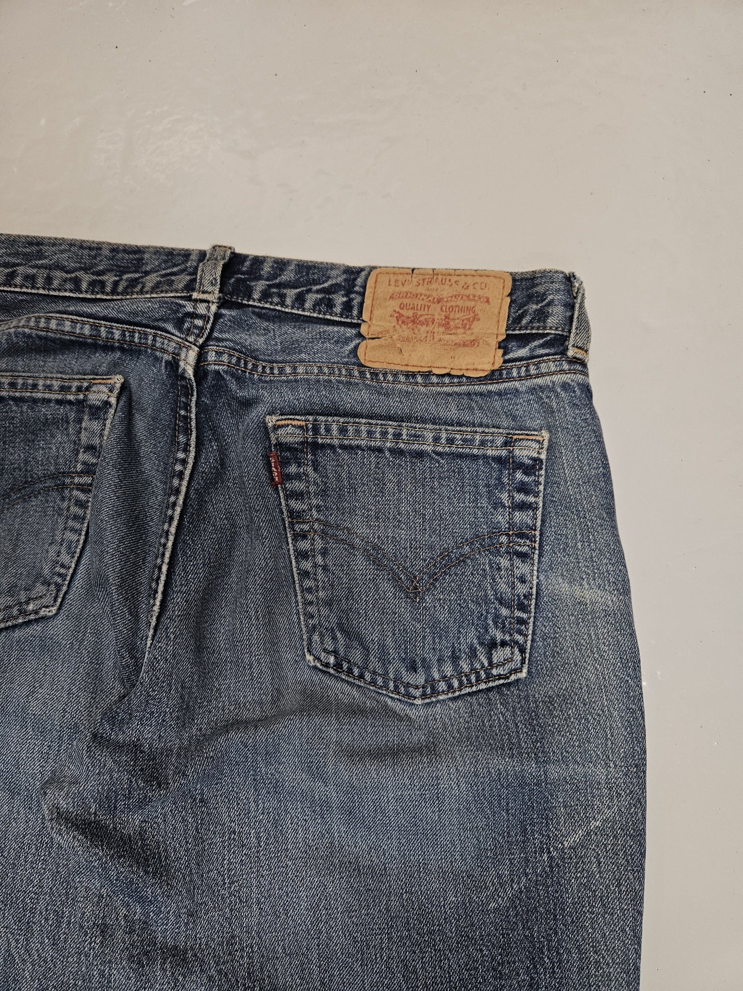 Vintage y2k levis 544 distressed flared denim