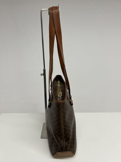 Vintage 90s Celine macadam top zip tote bag