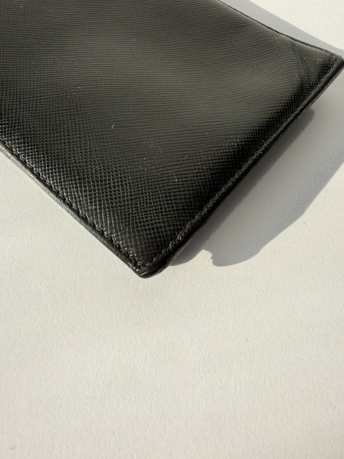 Prada saffiano leather bifold wallet