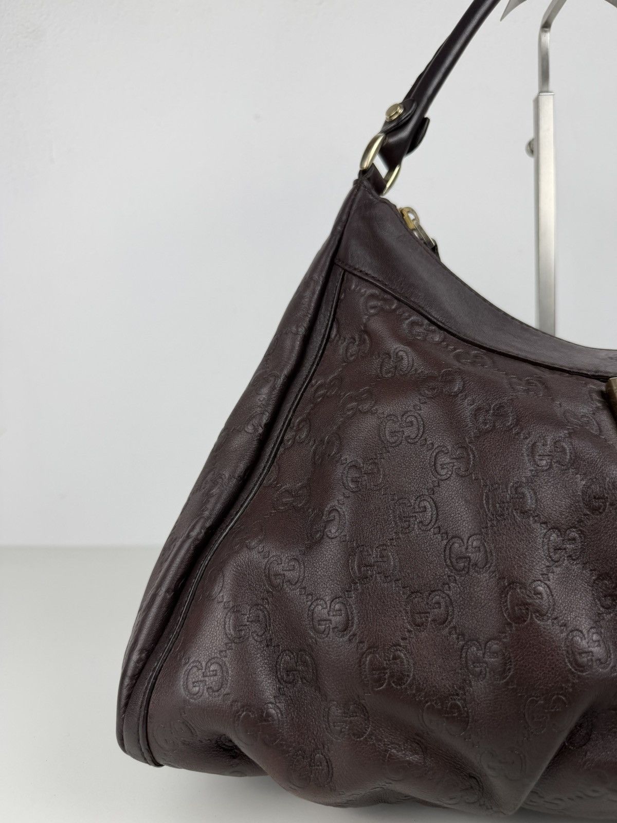 Gucci Abbey d-ring large guccissima leather monogram handbag