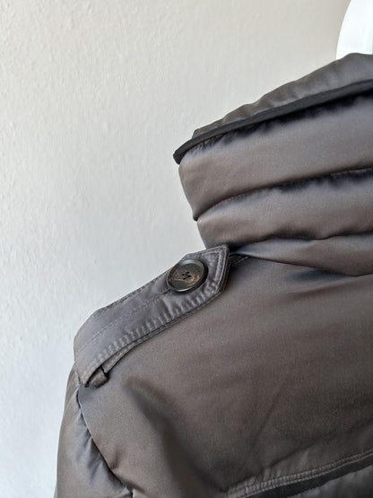 Burberry high collar belted short puffer jacket