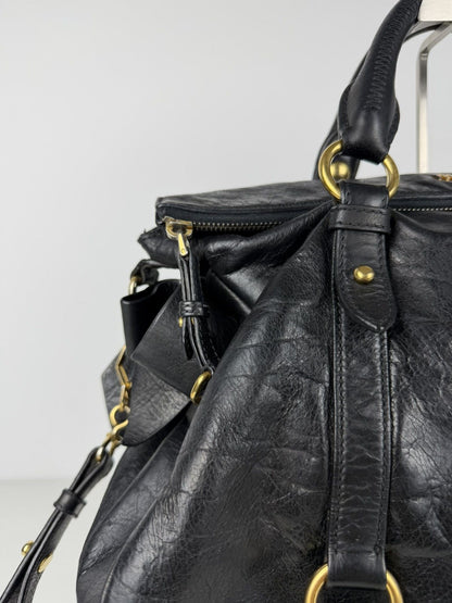 Miu miu vitello bow bag in black