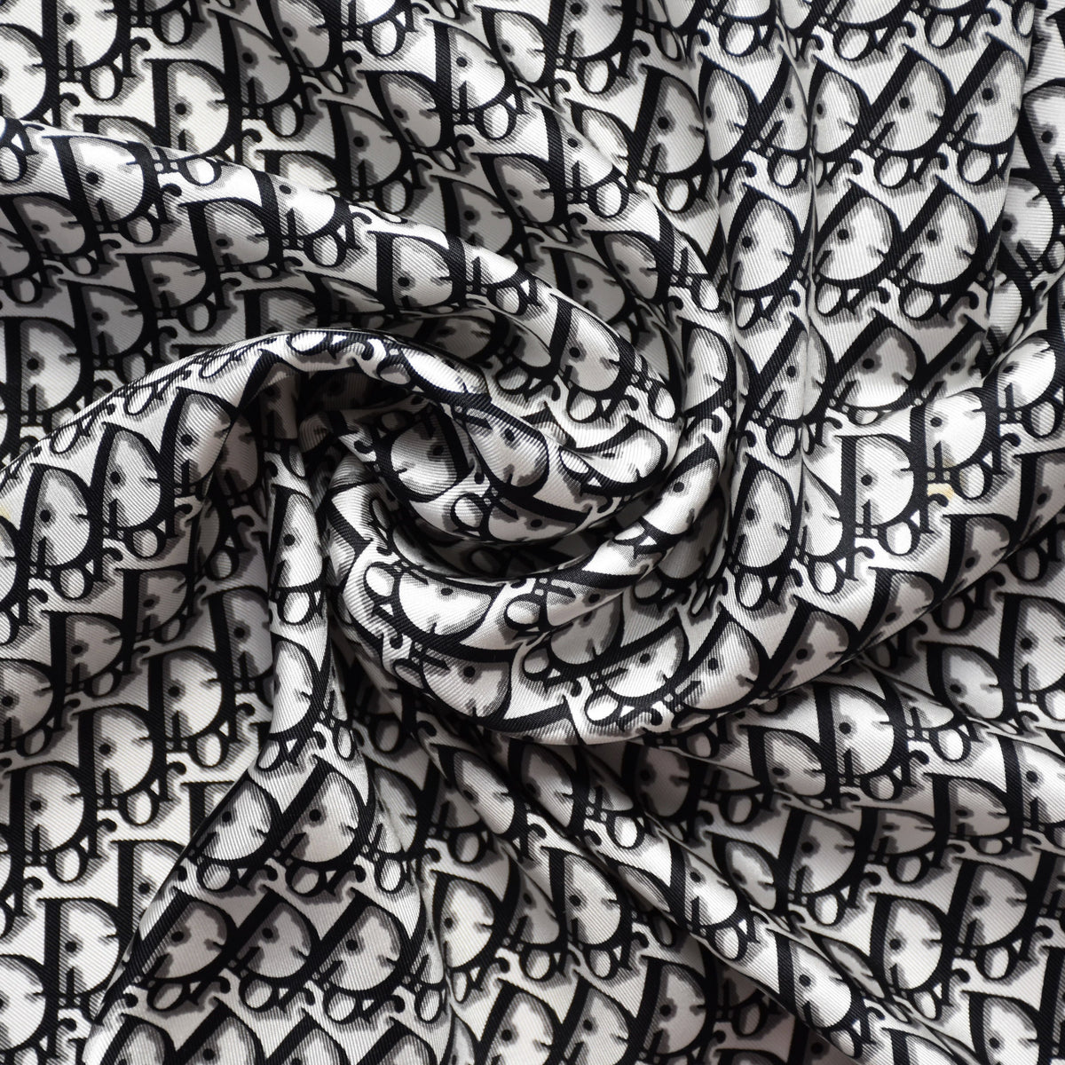 Vintage Dior trotter silk scarf black