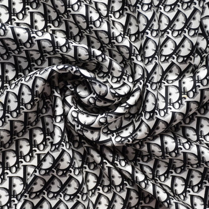 Vintage Dior trotter silk scarf black