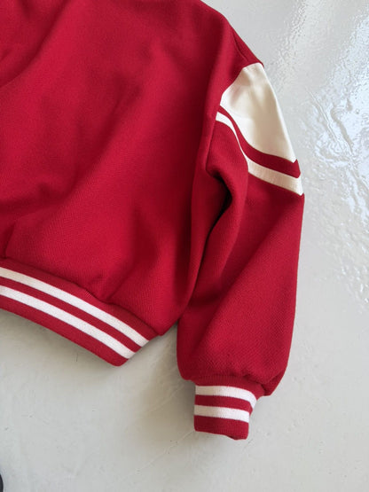 Celine Jackson C patch teddy varsity jacket