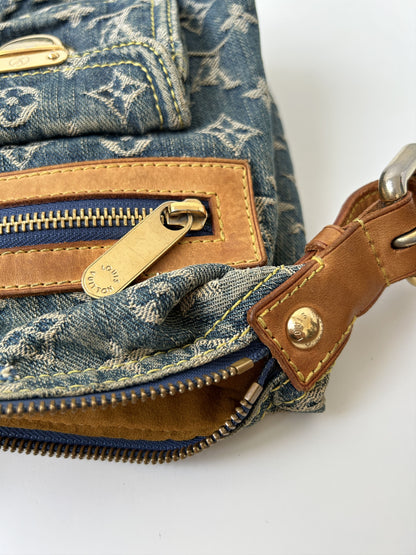 Louis vuitton monogram denim baggy PM handbag