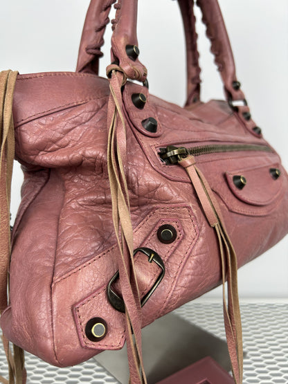 Balenciaga first bag in dusty pink