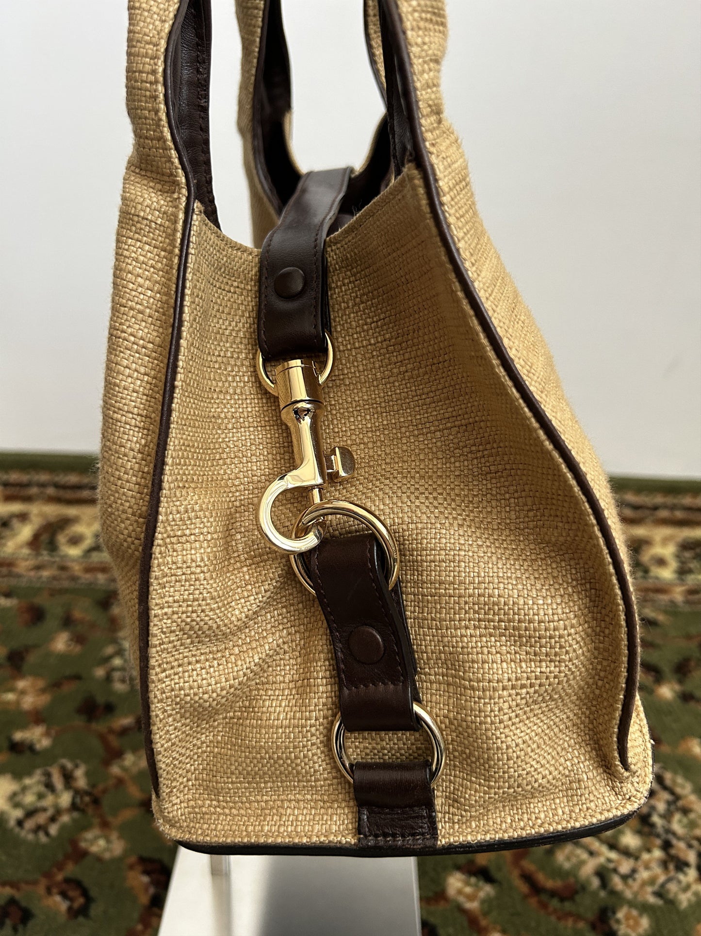 Bottega Veneta intrecciato leather hobo handbag in brown