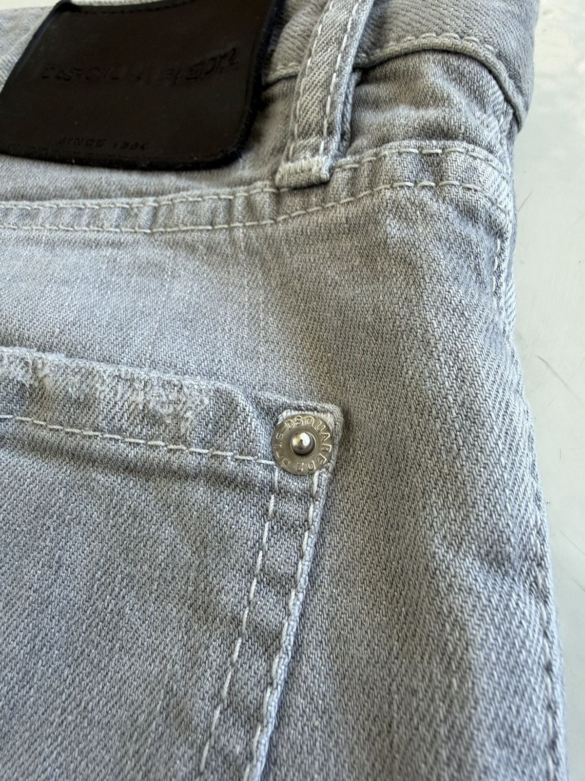 Dsquared2 distressed gray slim jeans