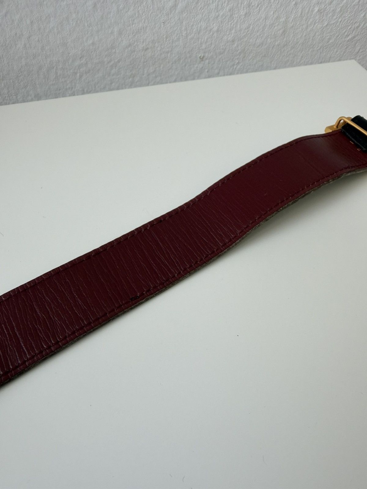 Vintage 1981 Hermes Constance leather belt with H-buckle