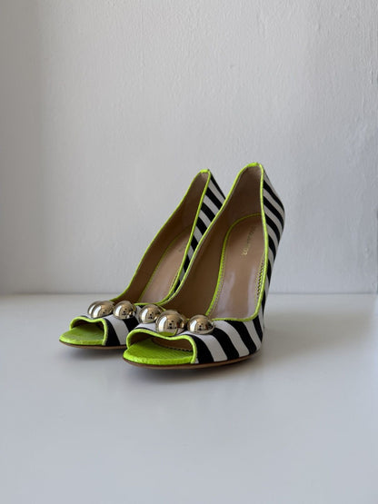 Dsquared2 multi colour open toe heels pumps