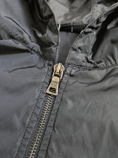 Prada sport art scg59h nylon chest logo hooded windbreaker