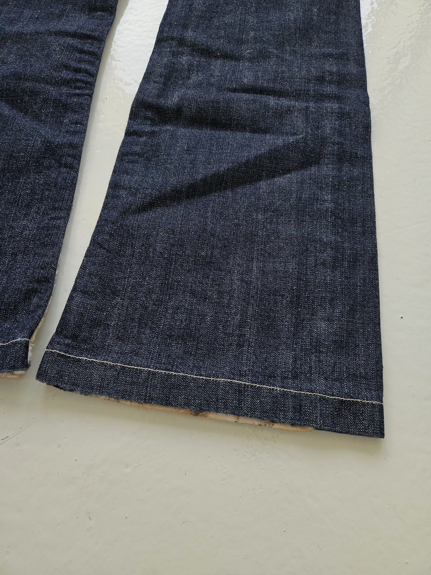 Vintage snake print bootcut denim