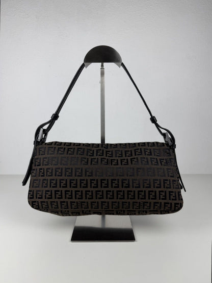 Fendi zucchino monogram canvas baguette