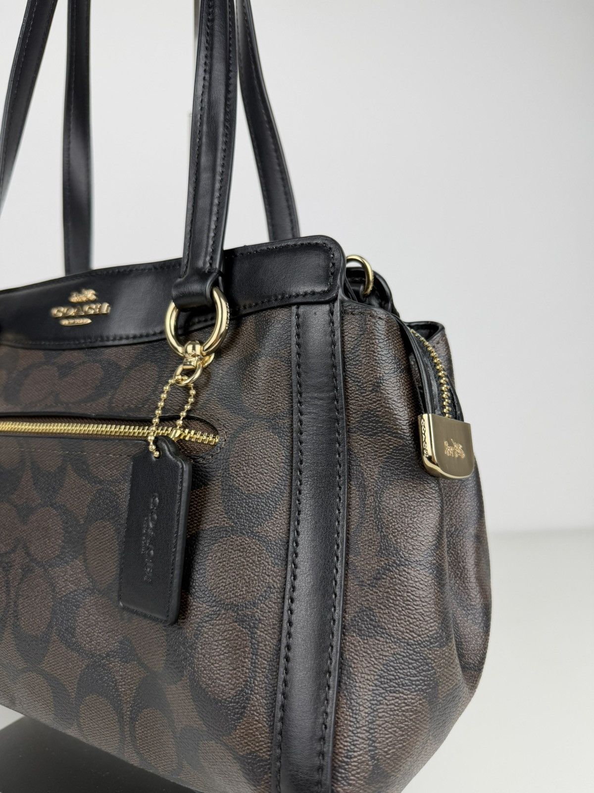 Coach kailey carryall signature monogram tote bag