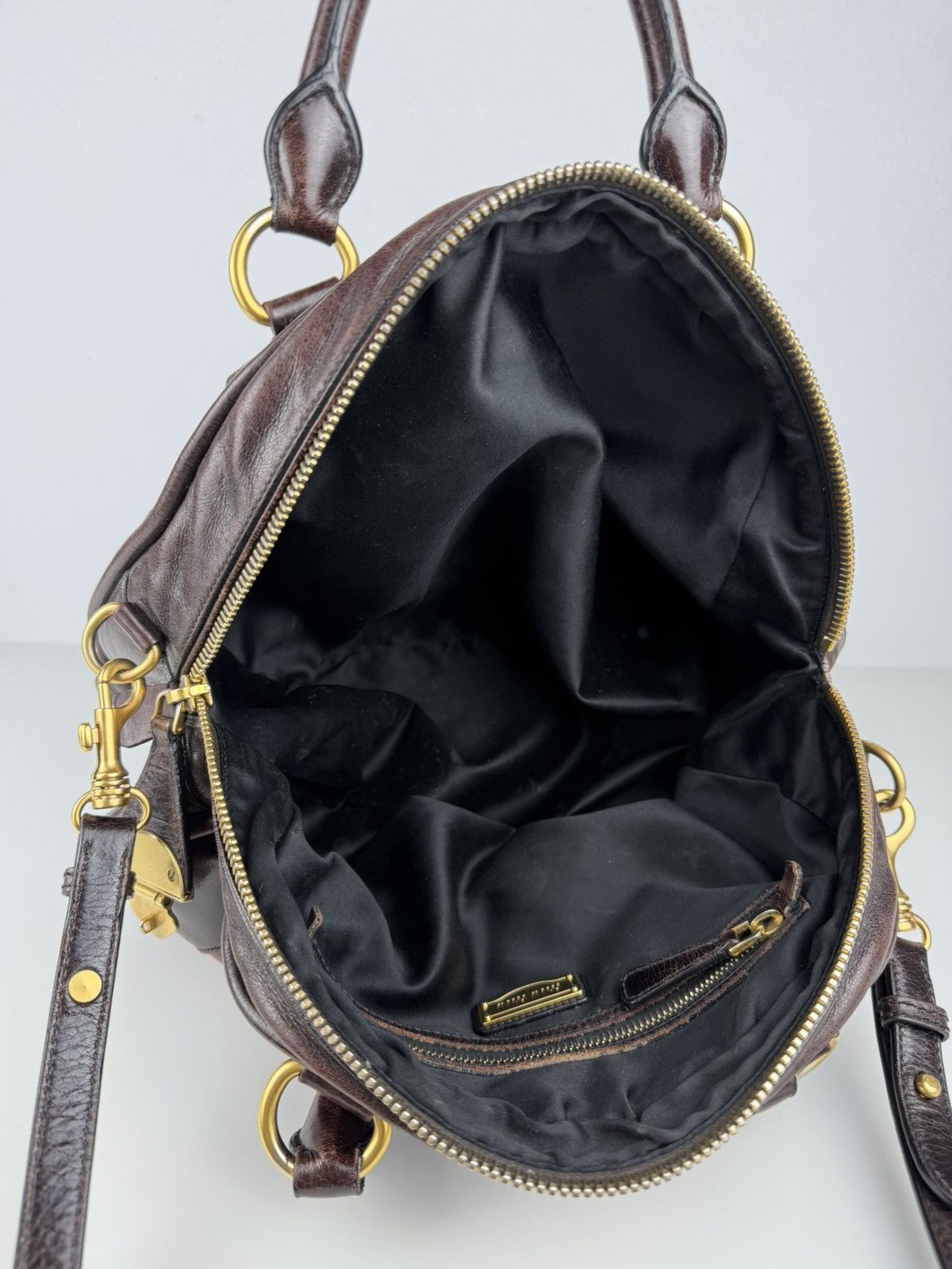 Miu Miu vitello leather bowling bag