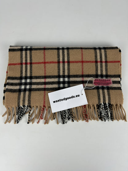 Vintage Burberry nova check merino wool and cashmere scarf