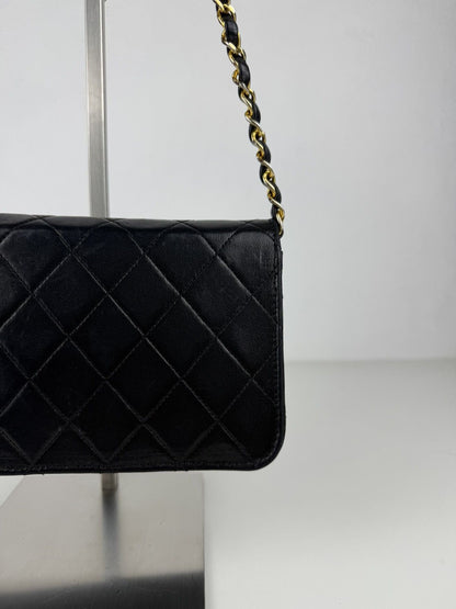Vintage Chanel CC lambskin mini matelasse full flap