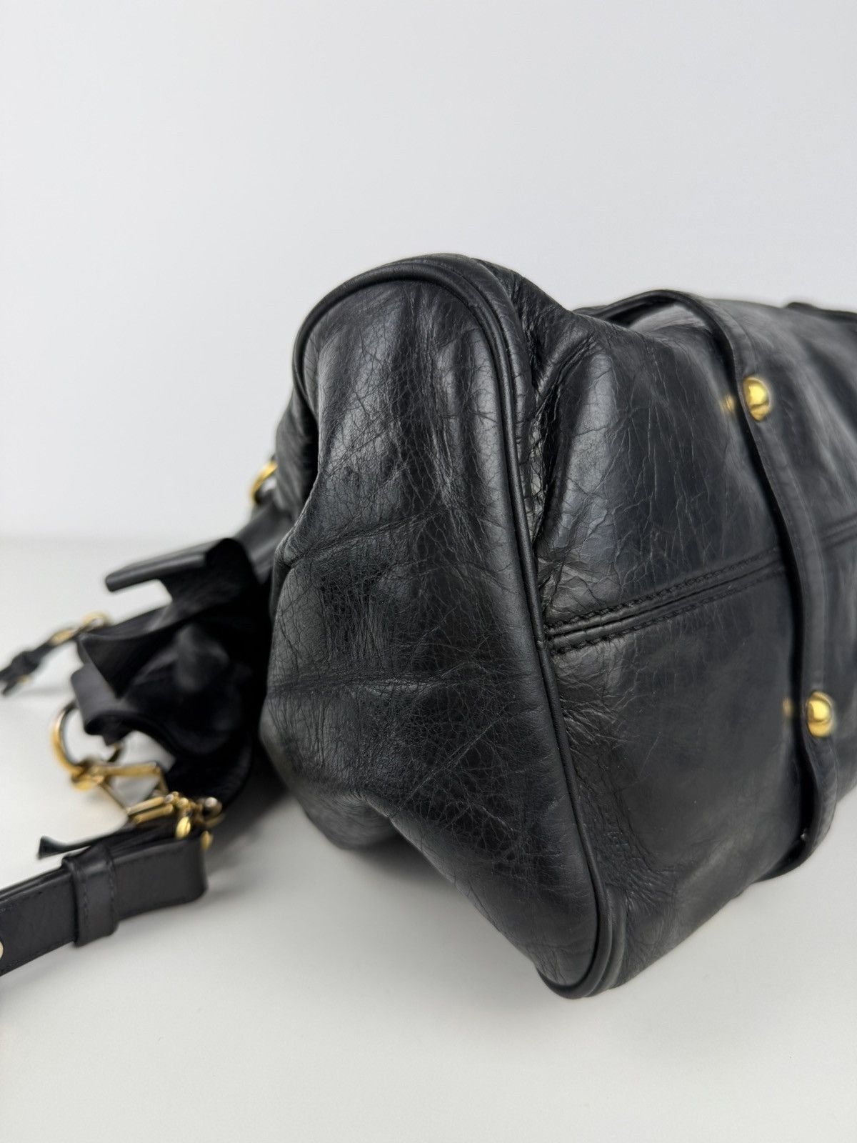 Miu miu vitello bow bag in black