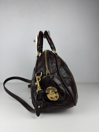 Miu Miu vitello leather bowling bag