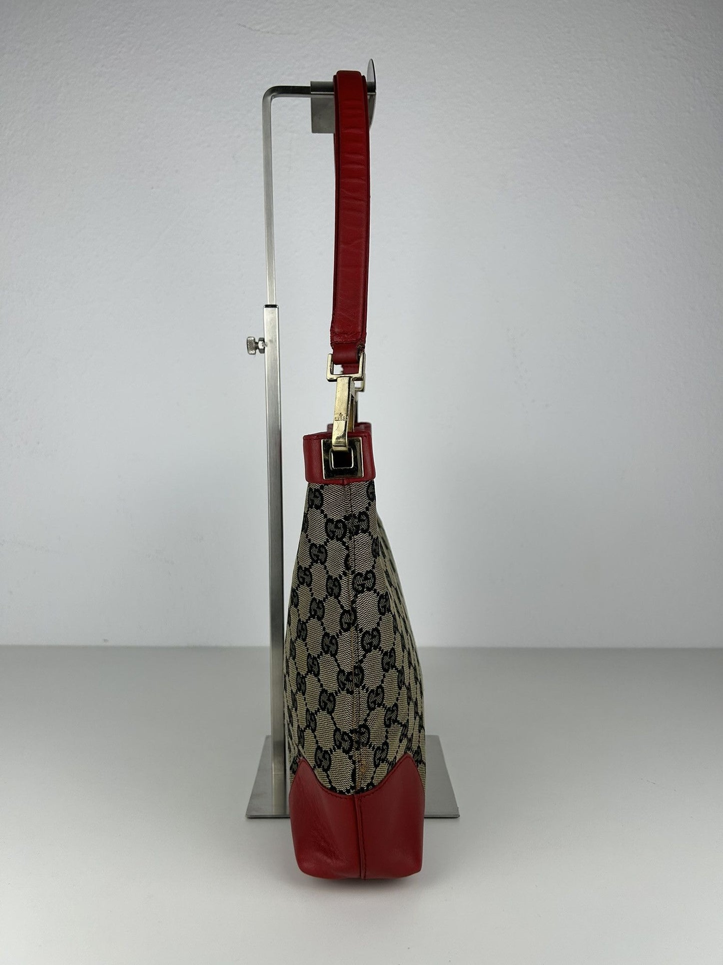Vintage y2k Gucci monogram canvas and leather shoulder bag