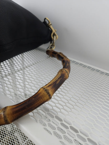 Gucci bamboo top handle hobo handbag with shoulder strap