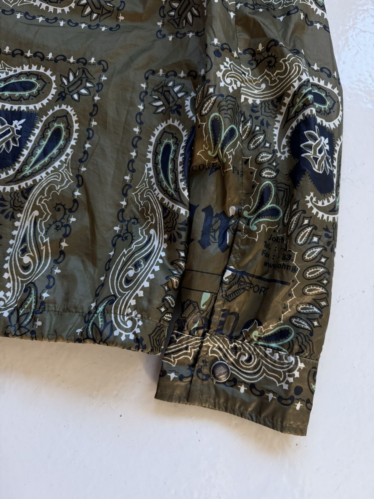 John Galliano newspaper print windbreaker jacket