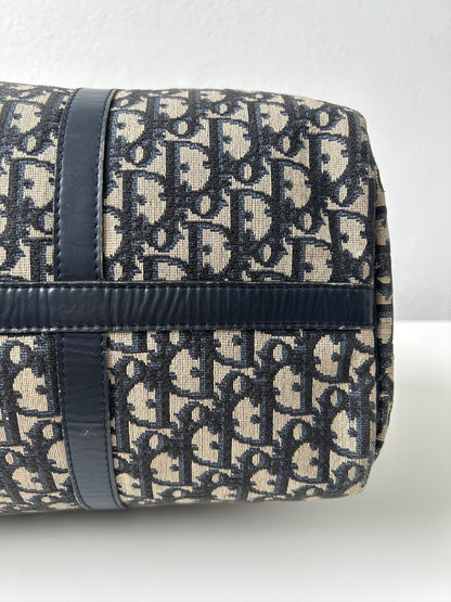 Vintage 70s Dior trotter oblique monogram canvas bowling bag