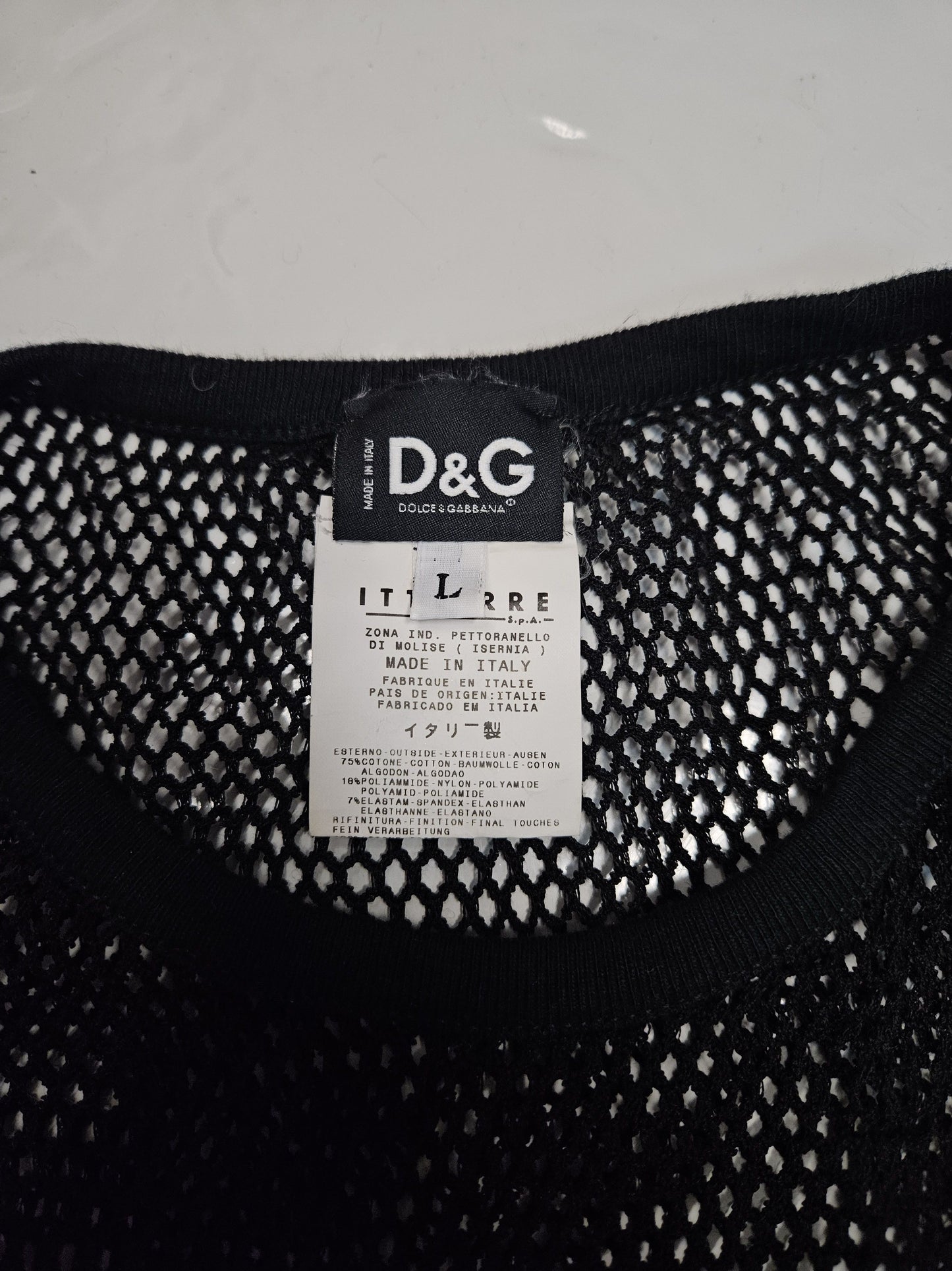 Archive y2k Dolce Gabbana mesh top