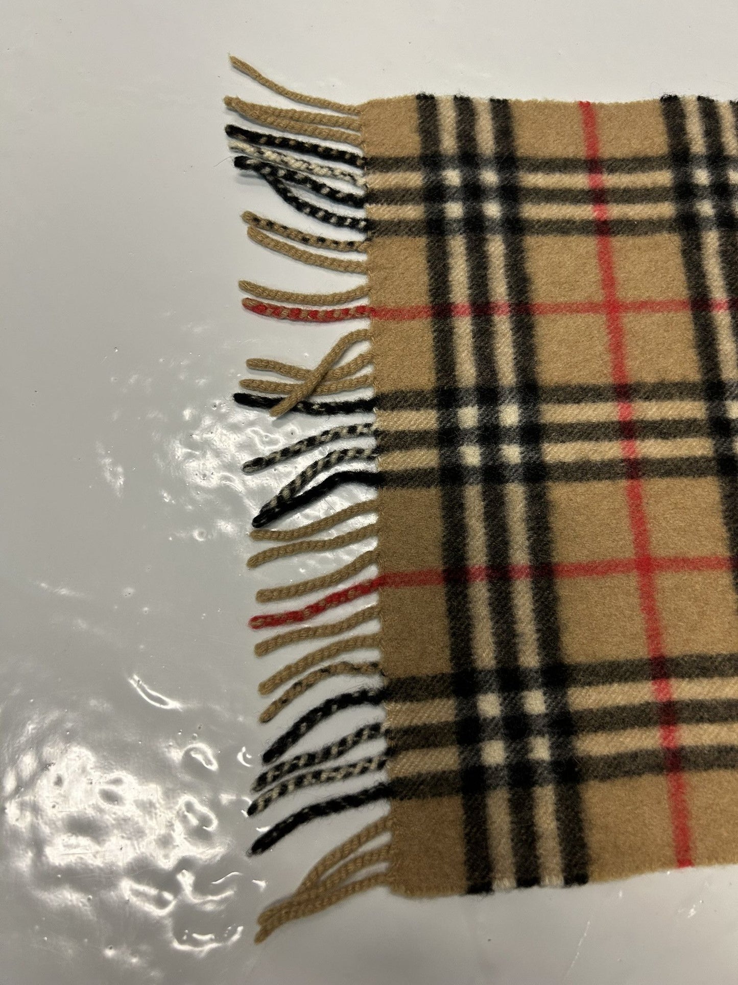 Vintage Burberry nova check cashmere scarf