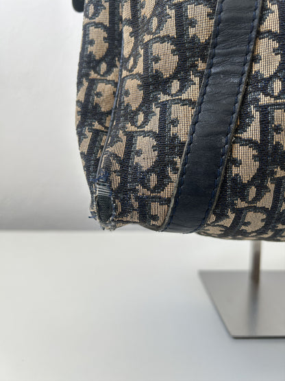 Vintage 80s customised Dior trotter oblique monogram canvas mini bowling bag