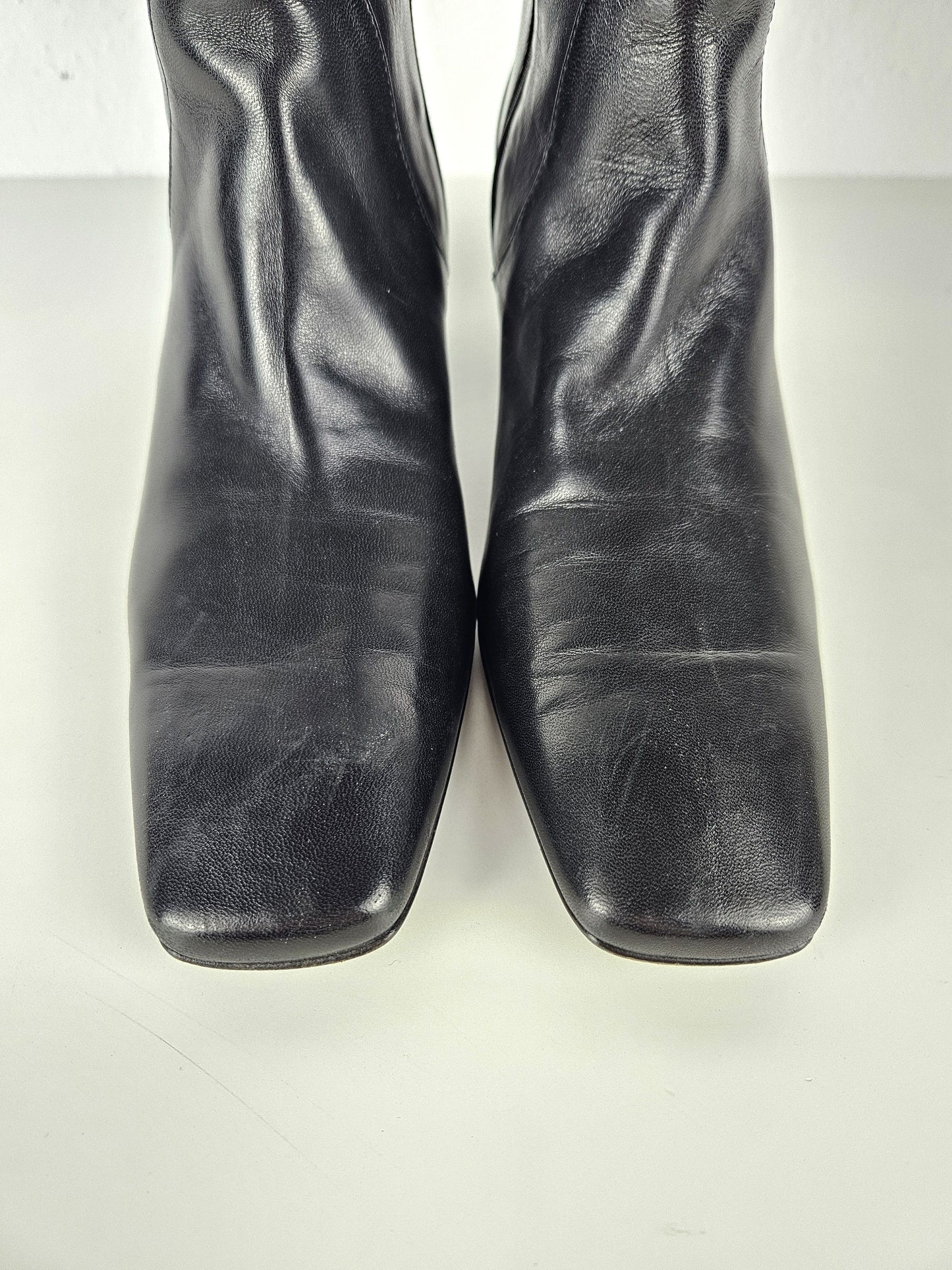 Cole Haan square toe side zip ankle boots