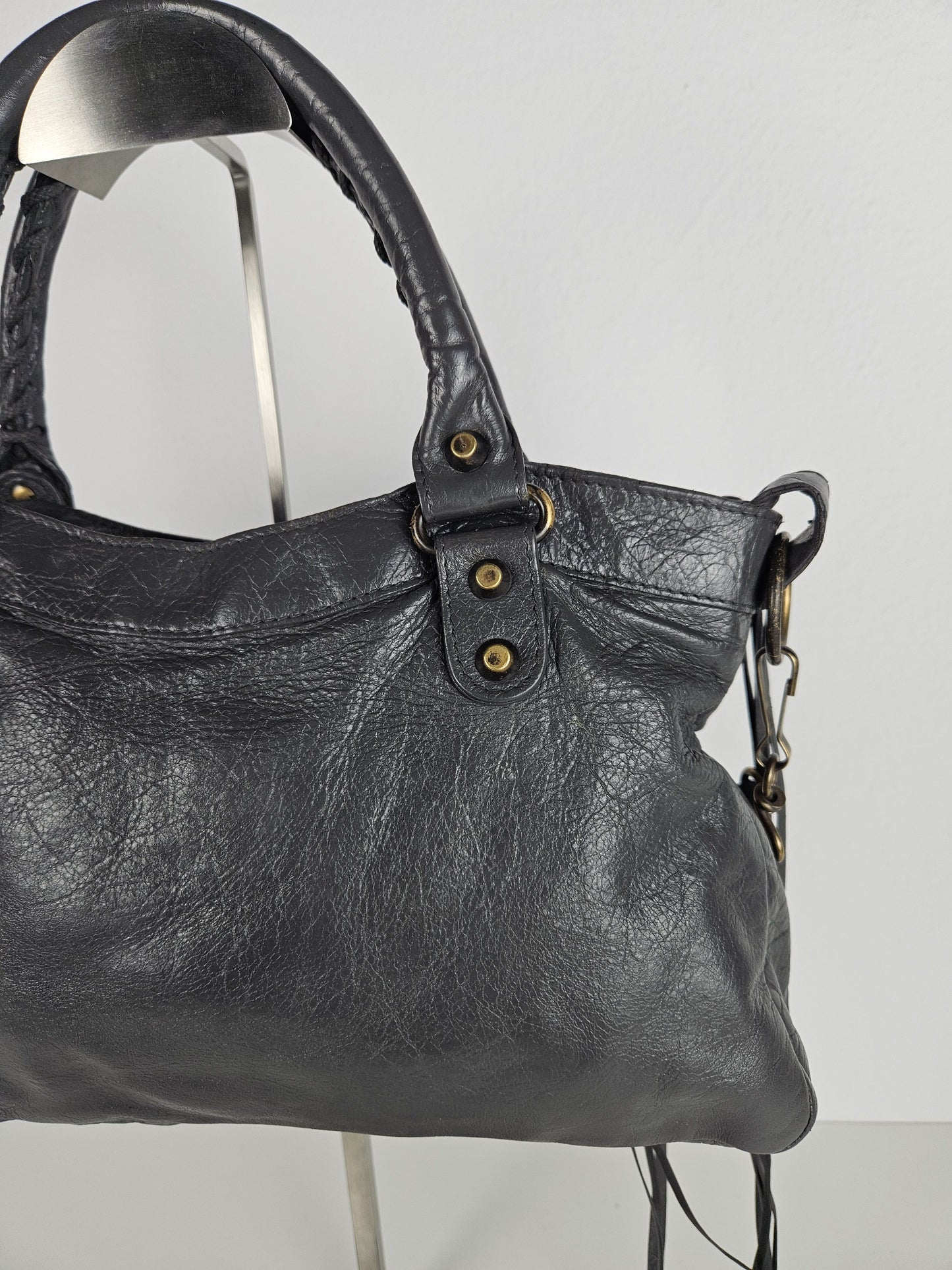 Balenciaga first bag in dark gray