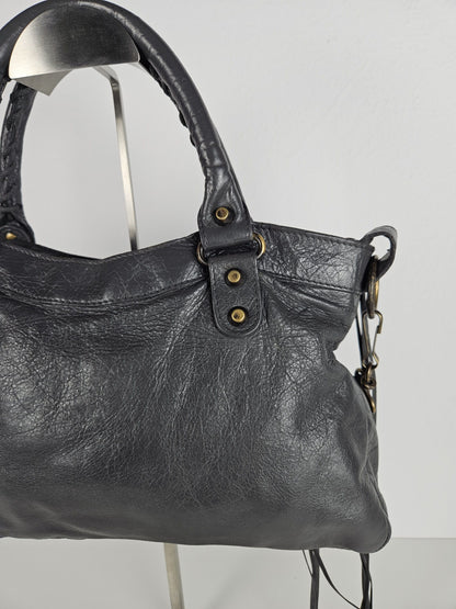 Balenciaga first bag in dark gray