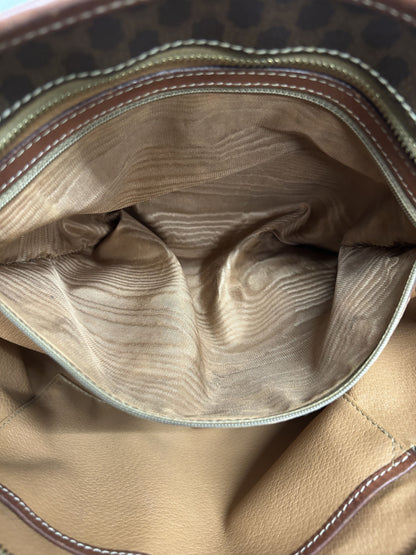 Vintage 90s Celine macadam top zip tote bag