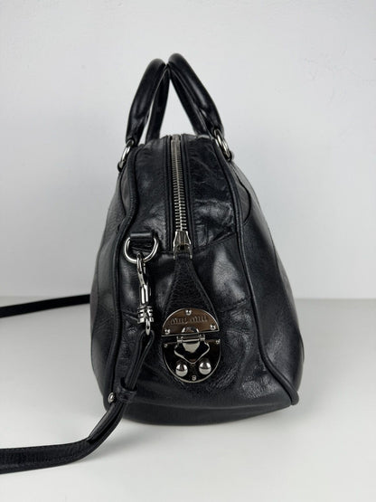 Miu Miu leather bowling bag