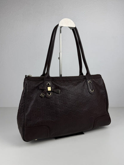 Gucci guccissima princy leather mini Boston bag
