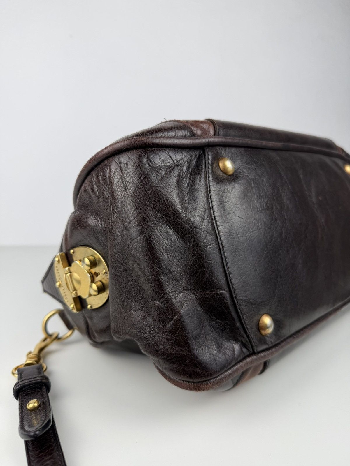 Miu Miu vitello leather bowling bag