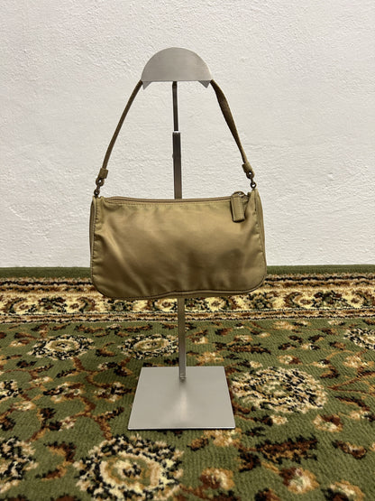 Archive Prada nylon triangle logo mini handbag