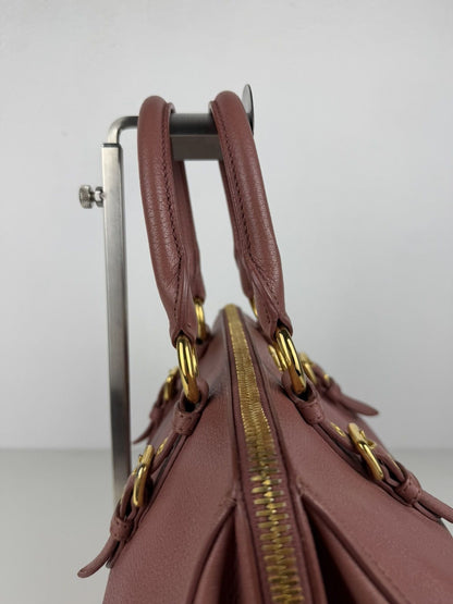 Miu Miu madras leather mini bowling bag