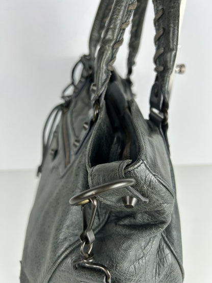 Balenciaga classic hardware city velo bag in dark green