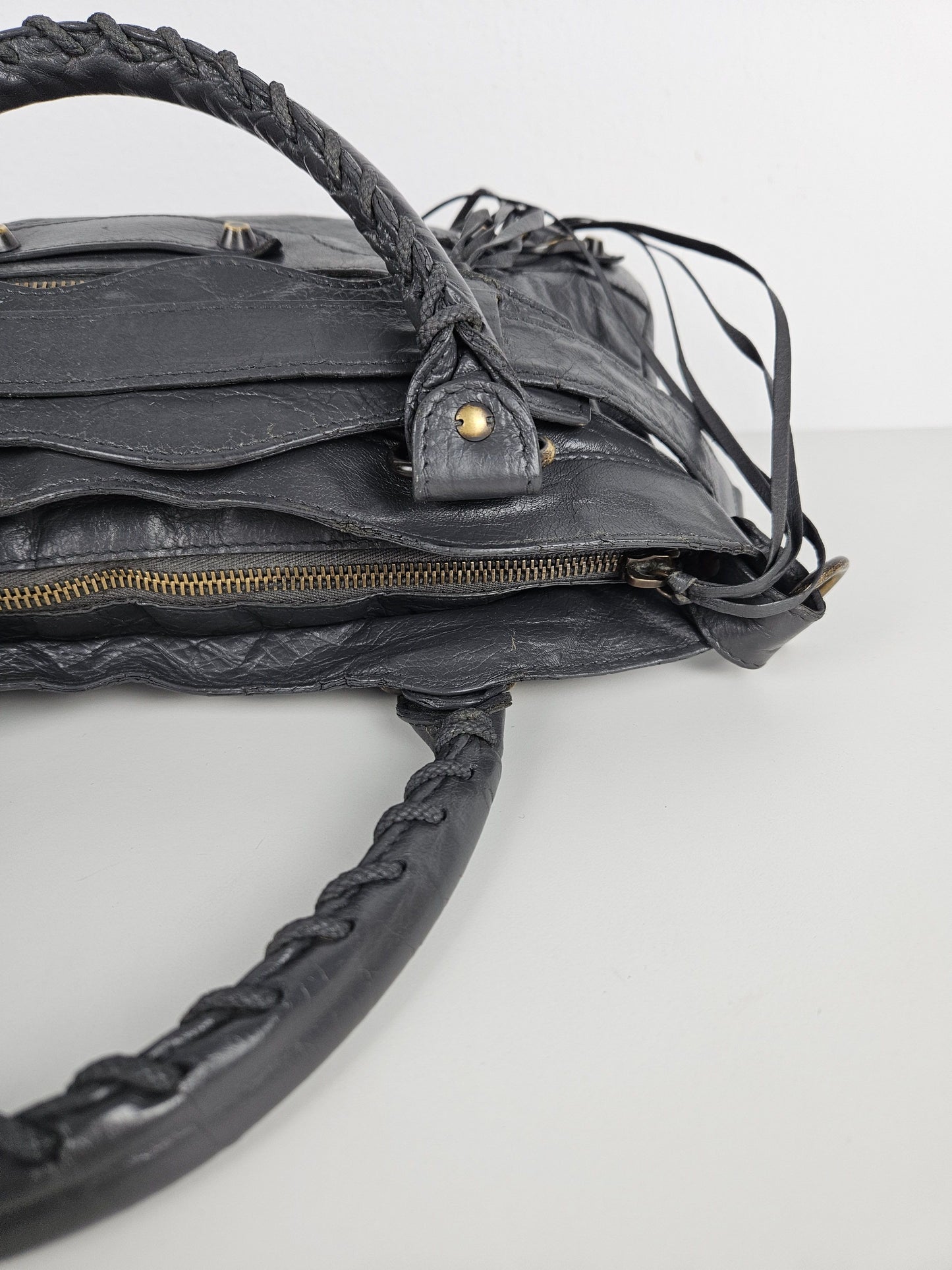 Balenciaga first bag in dark gray