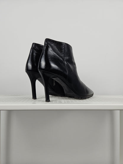 Miu Miu stiletto high heel ankle boots notched sole