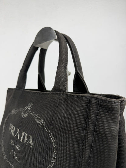 Prada canapa canvas tote small