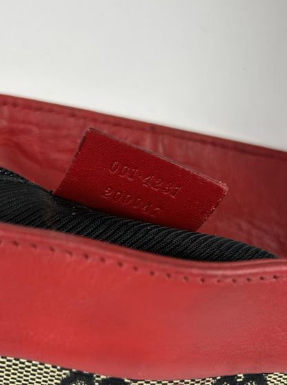 Vintage y2k Gucci monogram canvas and leather shoulder bag