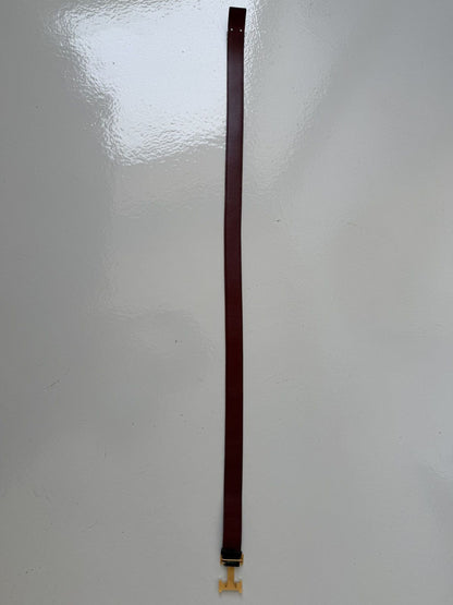 Vintage 1981 Hermes Constance leather belt with H-buckle