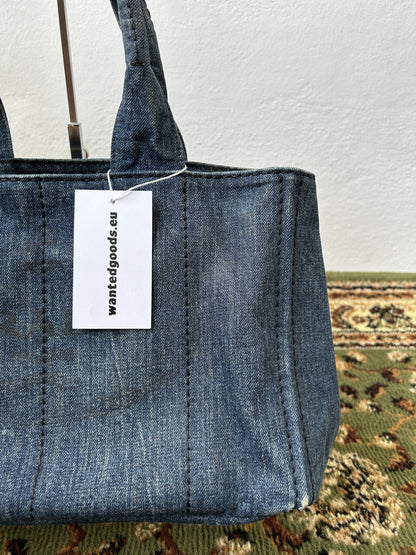 Prada Canapa denim handbag large size