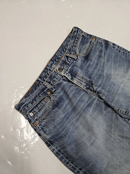 Vintage y2k levis 544 distressed flared denim