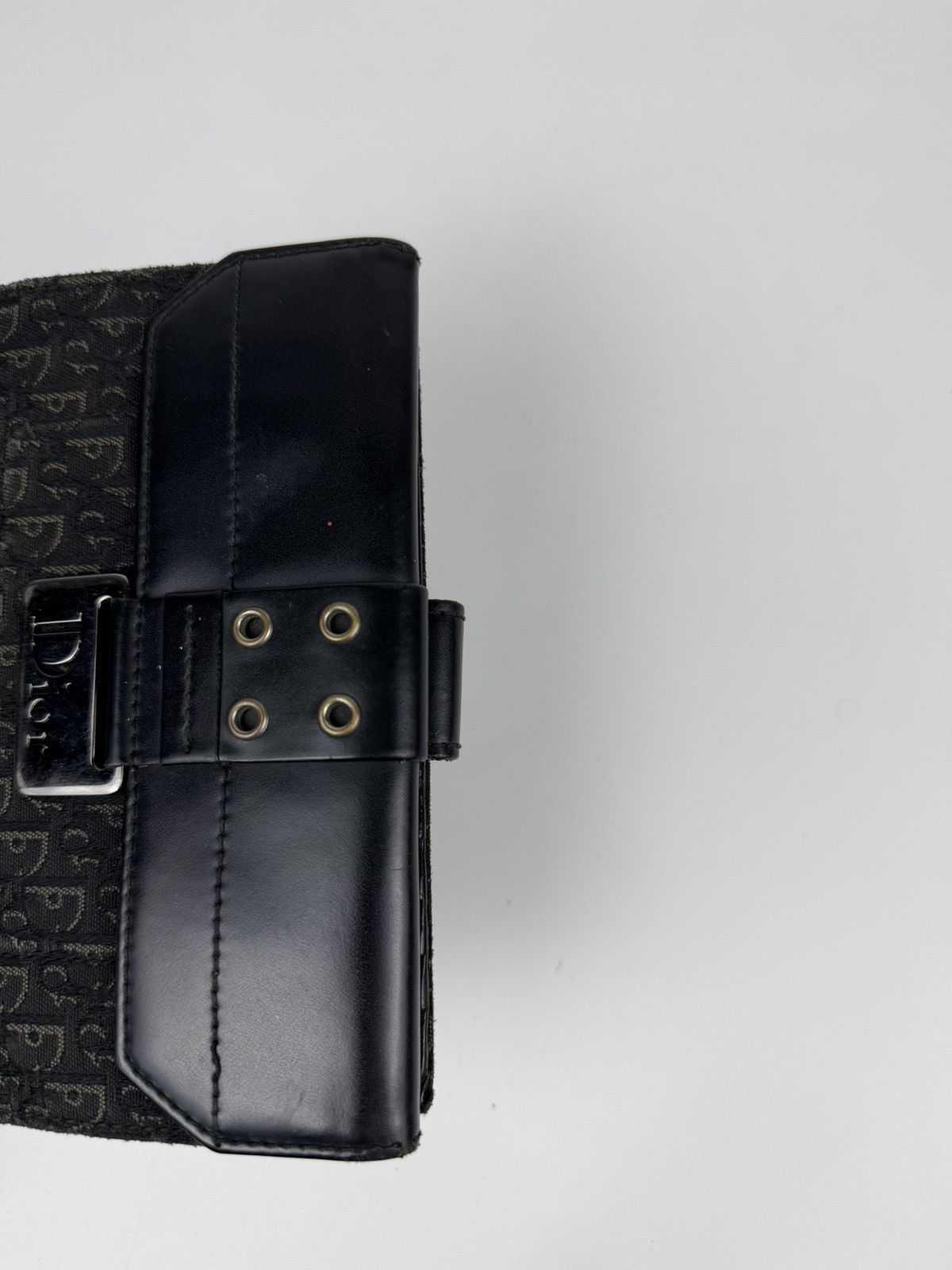 Dior John Galliano era street chic monogram long trifold wallet