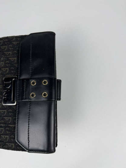 Dior John Galliano era street chic monogram long trifold wallet